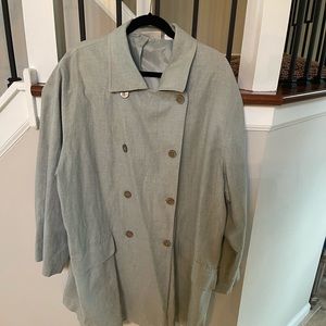 Elisabeth by Liz Claiborne lightweight coat.   Size 2x linen/cotton blend